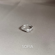 Load image into Gallery viewer, Adjustable Silver Engagement & Promise Ring