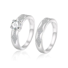 Load image into Gallery viewer, The Forever Collection Genuine Silver Couple Ring Set 02