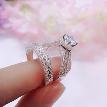 Load image into Gallery viewer, The Forever Collection Genuine Silver Couple Ring Set 03