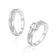 Load image into Gallery viewer, The Forever Collection Genuine Silver Couple Ring Set 02