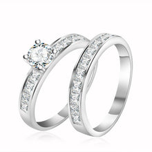 Load image into Gallery viewer, The Forever Collection Genuine Silver Couple Ring Set 01