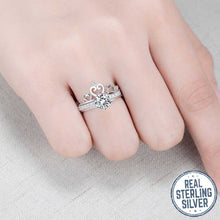 Load image into Gallery viewer, The Opulence Ring™ Authentic Silver 2-in-1 Crown Ring