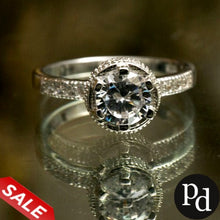 Load image into Gallery viewer, Genuine Silver Engagement Ring L072 GRACEFUL