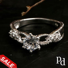 Load image into Gallery viewer, PREMIUM Genuine Silver Engagement Ring P201 ALLURING