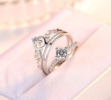 Load image into Gallery viewer, The Opulence Ring™ Authentic Silver 2-in-1 Crown Ring