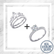 Load image into Gallery viewer, The Opulence Ring™ Authentic Silver 2-in-1 Crown Ring