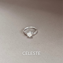 Load image into Gallery viewer, Adjustable Silver Engagement &amp; Promise Ring
