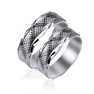 Genuine Silver Classic Couple Ring A003