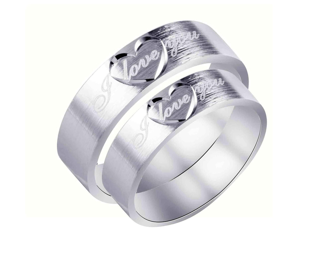 Genuine Silver Classic Couple Ring A017