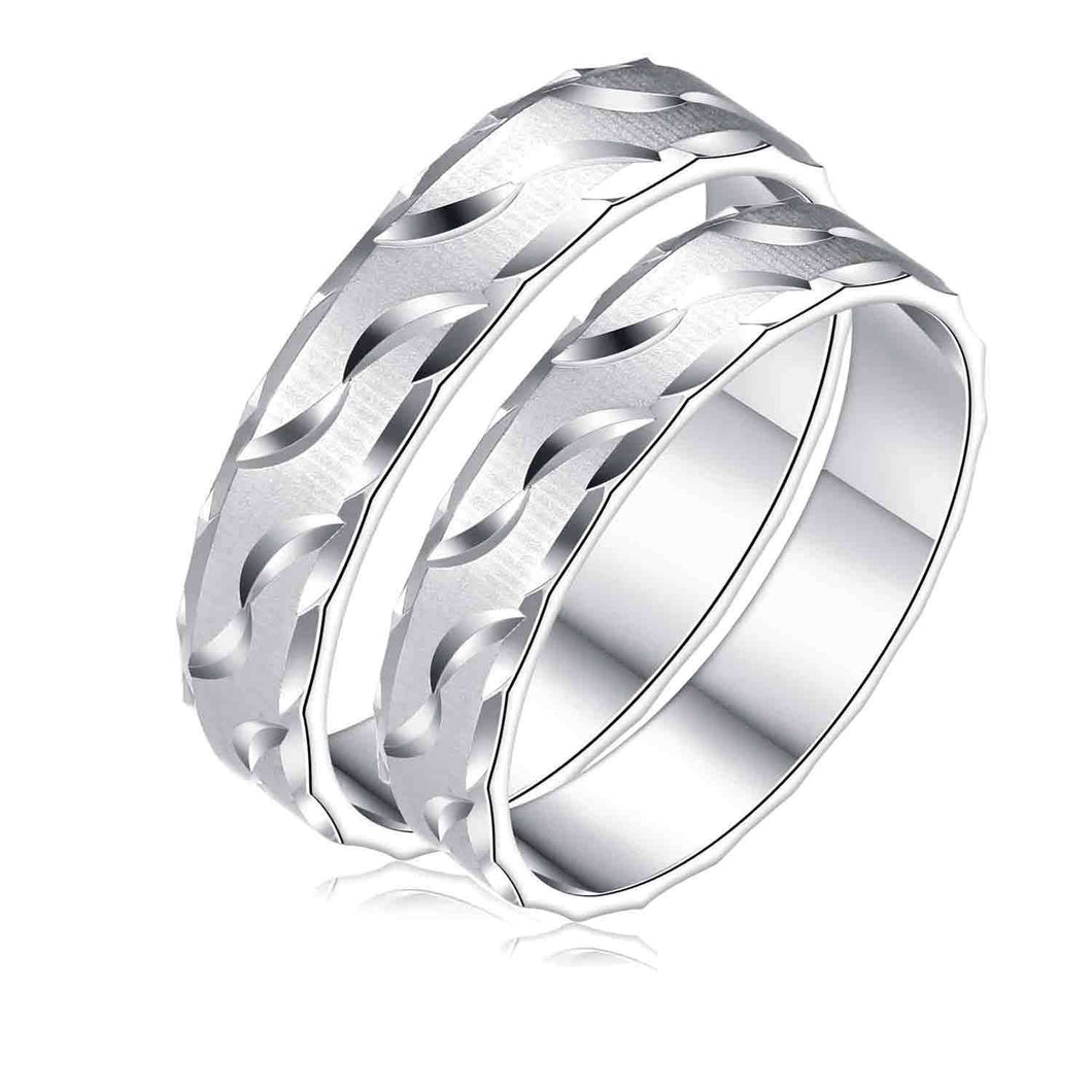 Genuine Silver Classic Couple Ring A021