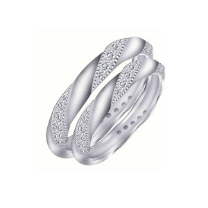 Genuine Silver Classic Couple Ring A038