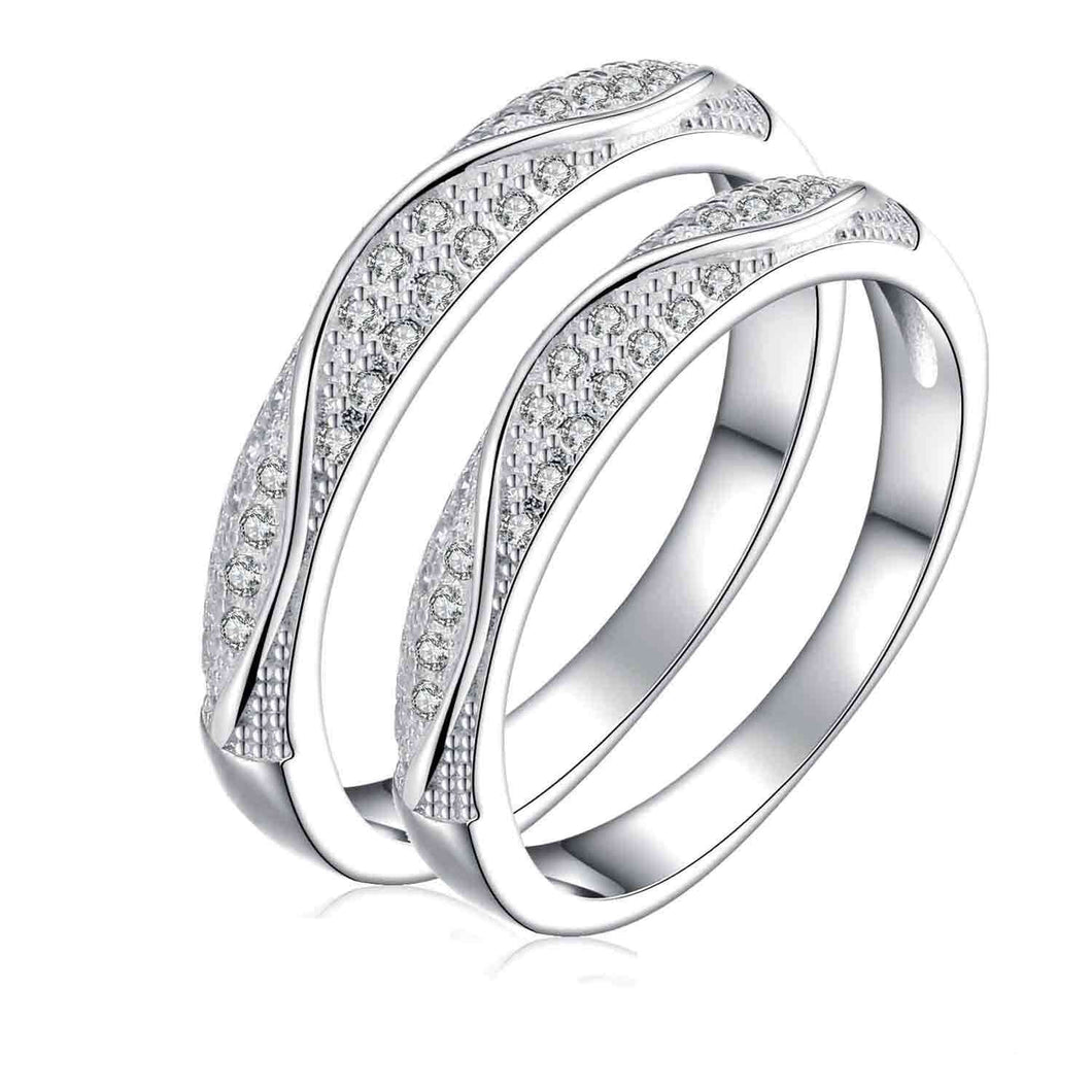 Genuine Silver Classic Couple Ring A048