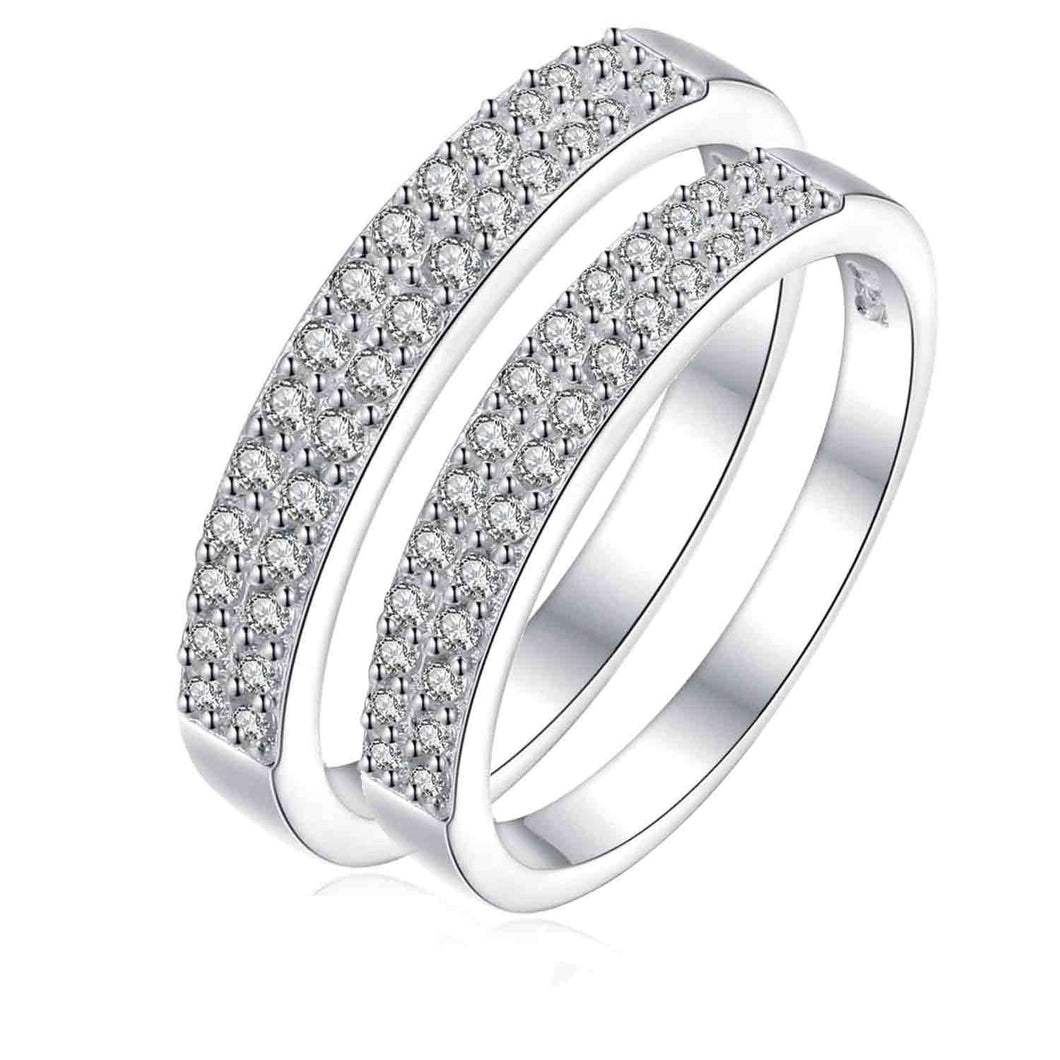 Genuine Silver Classic Couple Ring A049