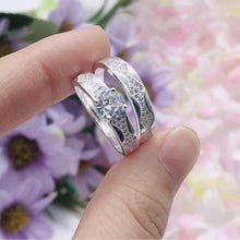 Load image into Gallery viewer, The Forever Collection Genuine Silver Couple Ring Set 02
