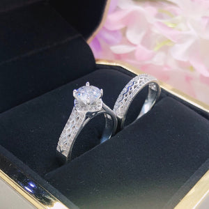 The Forever Collection Genuine Silver Couple Ring Set 03