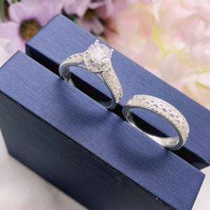 The Forever Collection Genuine Silver Couple Ring Set 03