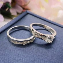 Load image into Gallery viewer, The Forever Collection Genuine Silver Couple Ring Set 02
