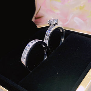 The Forever Collection Genuine Silver Couple Ring Set 01