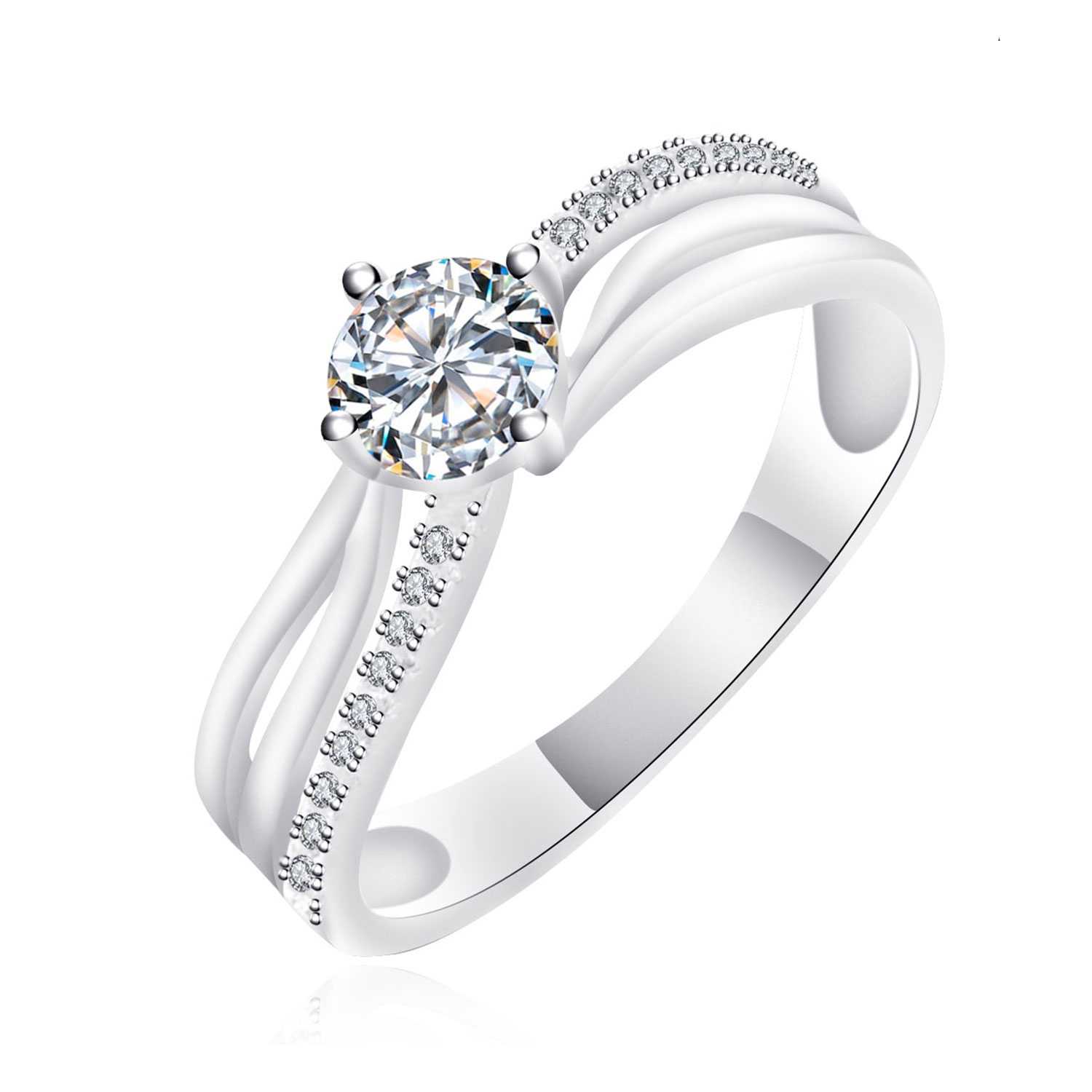 Real silver engagement on sale rings