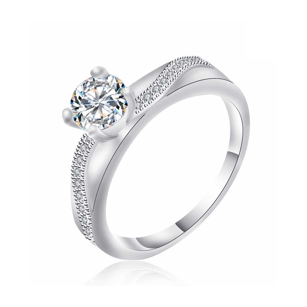 PREMIUM Genuine Silver Engagement Ring P104