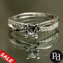 Load image into Gallery viewer, Genuine Silver Engagement Ring L152
