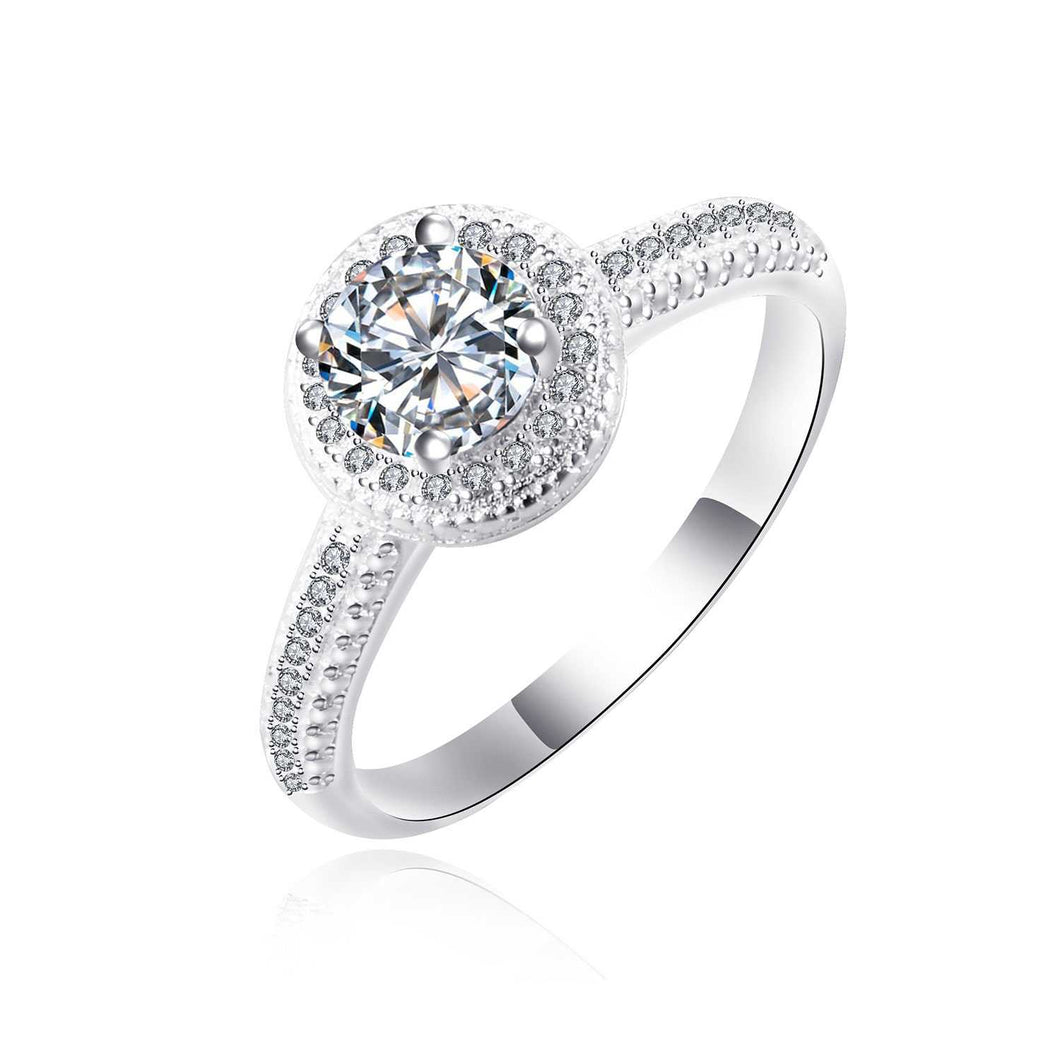 PREMIUM Genuine Silver Engagement Ring P180