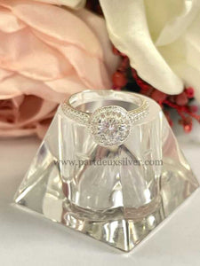 PREMIUM Genuine Silver Engagement Ring P180